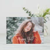 Happy Yule Feestdagenkaart (Staand voorkant)