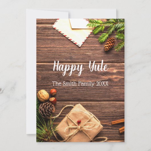 Happy Yule Feestdagenkaart (Voorkant)