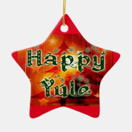 Happy Yule Tree Ornament (Voorkant)