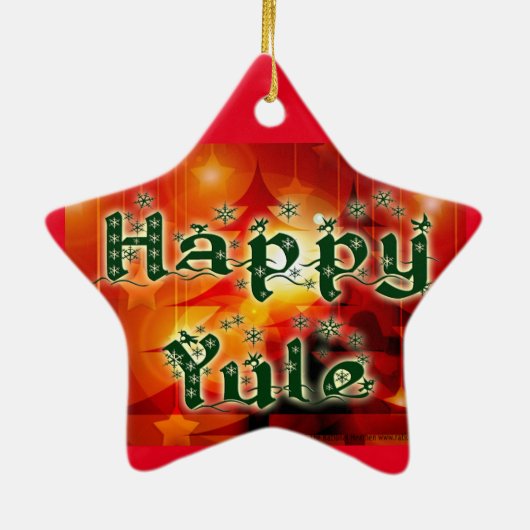 Happy Yule Tree Ornament (Achterkant)