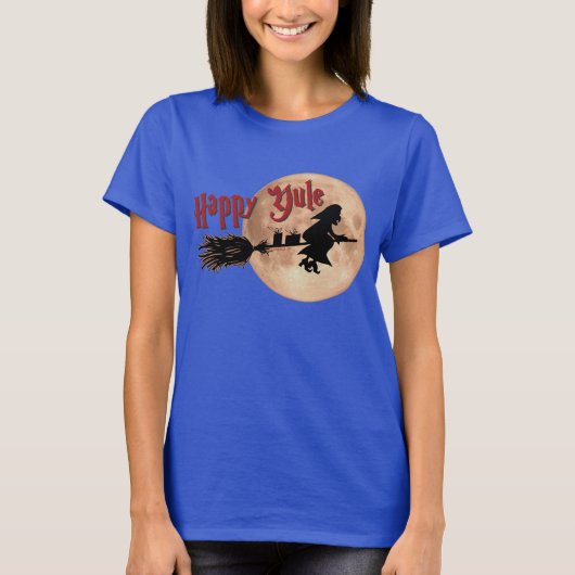 Happy Yule Witch T-shirt (Voorkant)