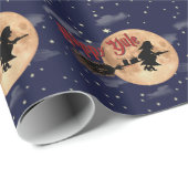 Happy Yule Witch Wrapping Paper Cadeaupapier (Rol Hoek)