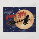 Happy Yule Witch Xmas Postcard Feestdagenkaart (Voorkant)