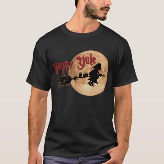 Happy Yule Witch Xmas T-shirt (Voorkant)