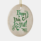 Happy Yule Yall Southern Kerstpagan Ceramic O Keramisch Ornament (Rechts)