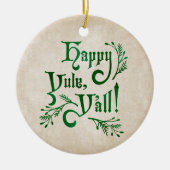 Happy Yule Yall Southern Kerstpagan Ceramic O Keramisch Ornament (Voorkant)