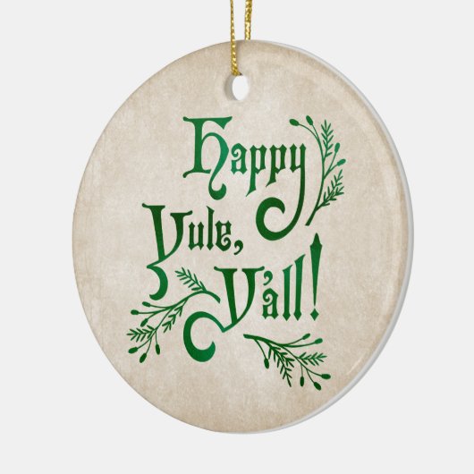 Happy Yule Yall Southern Kerstpagan Ceramic O Keramisch Ornament (Links)