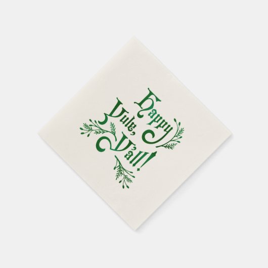 Happy Yule Yall Southern Kerstpagan Servet (Hoek)