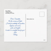 Happy Yuletide-kerstgebeten-feestdag Briefkaart (Achterkant)