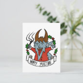 Happy Yuletide Krampus Briefkaart (Staand voorkant)