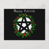 Happy Yuletide Uitnodiging Briefkaart (Voorkant)