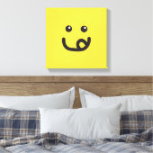 Happy Yummy Face_banana geel Canvas Afdruk (Insitu (Slaapkamer))