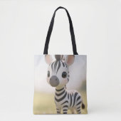 Happy Zebra Canvas tas (Voorkant)