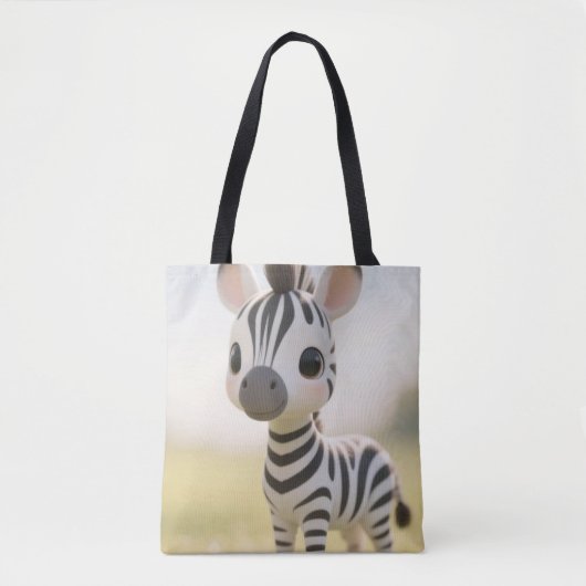 Happy Zebra Canvas tas (Voorkant)