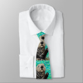 Happy Zee Otter schilderij Stropdas (Gebonden)