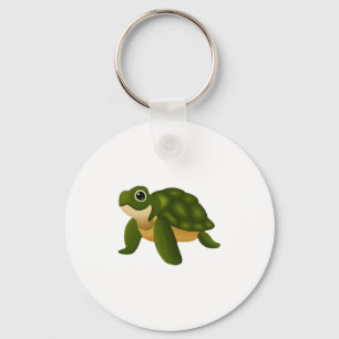Happy Zee Turtle Een blije Splash of Art Sleutelhanger