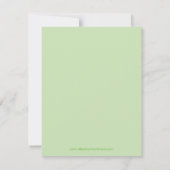Happy Zee Turtle Green Baby shower Invitation Kaart (Achterkant)