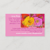 Happy Zinnias  Visitekaartje (Achterkant)