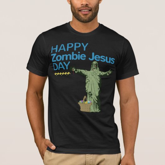 Happy Zombie Jesus Dag T-shirt (Voorkant)
