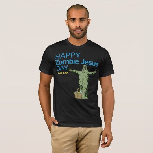 Happy Zombie Jesus Dag T-shirt (Voorkant volledig)
