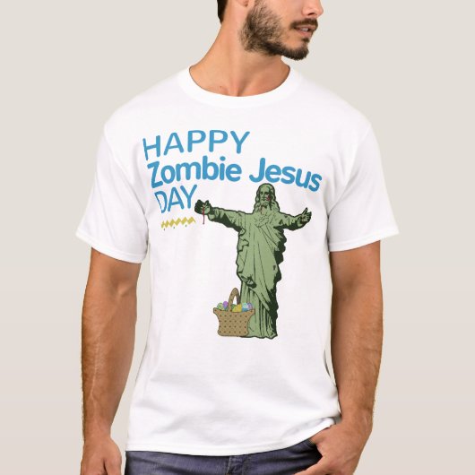 Happy Zombie Jesus Dag T-shirt (Voorkant)