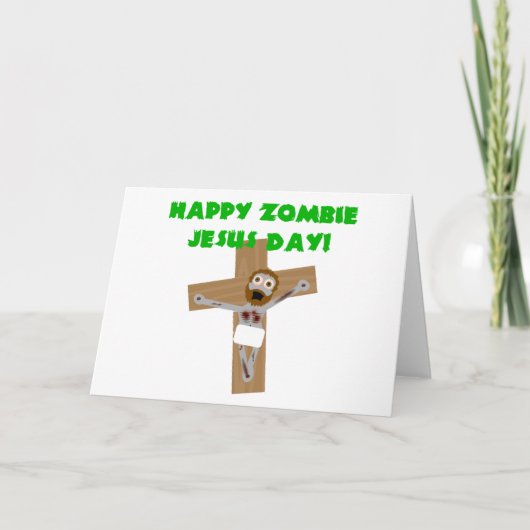 Happy Zombie Jesus Day Feestdagen Kaart (Voorkant)