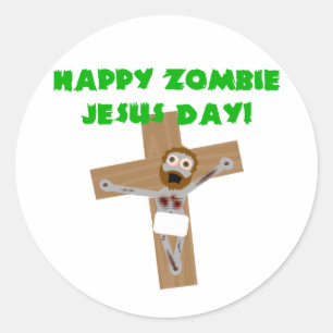 Happy Zombie Jesus Day Ronde Sticker