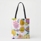 Happy zomers kleurig fruitpatroon helder tote bag (Voorkant)
