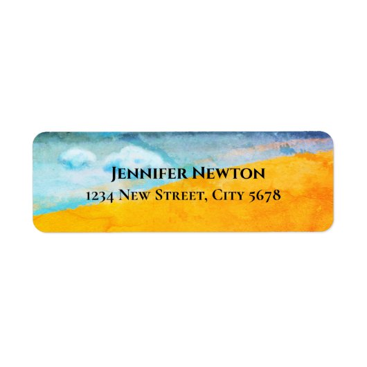 Happy zomers landskape Return Address Label (Voorkant)