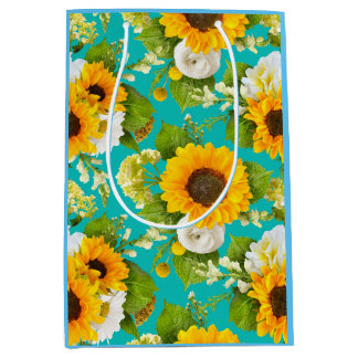 Happy zomerzonnebloem medium cadeauzakje