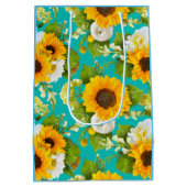 Happy zomerzonnebloem medium cadeauzakje (Achterkant)