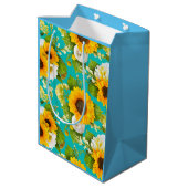 Happy zomerzonnebloem medium cadeauzakje (Achterkant Gekanteld)