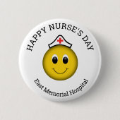 Happy Zs Day Hospital Name Pinback-knop Ronde Button 5,7 Cm (Voorkant)