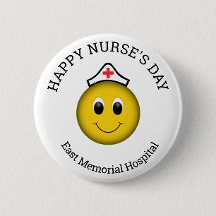 Happy Zs Day Hospital Name Pinback-knop Ronde Button 5,7 Cm