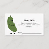 Happy zwanger pickle Diaper Raffle Informatiekaartje (Voorkant)