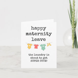 Happy zwangerschapsverlof Kaart, Schattigee Baby w Kaart