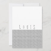 HAPPY | Zwarte gestippelde geboortekaart Aankondiging (Voorkant)