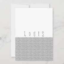 HAPPY | Zwarte gestippelde geboortekaart