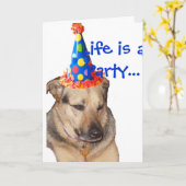 HappyBirthday, het Leven is een Partij… Kaart (Gele Bloem)