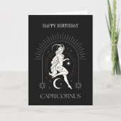 HappyBirthday Mystic Capricornus Zodiac Kaart (Voorkant)