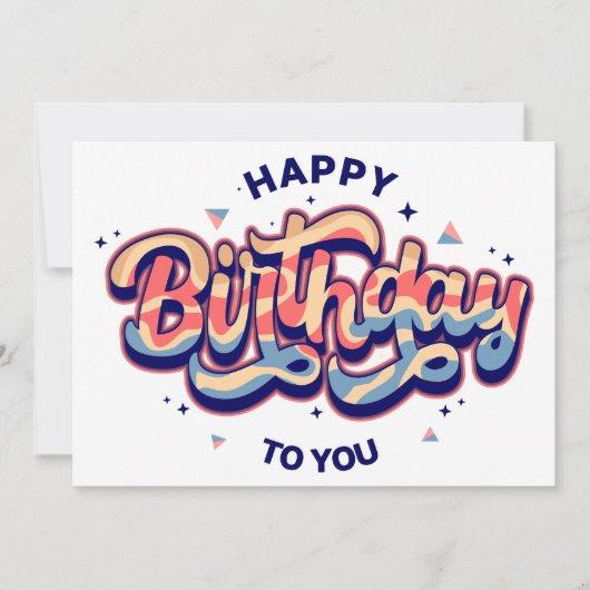 #HappyBirthday #TypographyArt #BirthdayTypography Feestdagenkaart (Voorkant)