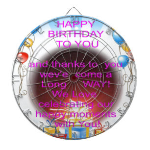 HappyBirthday voor jou Dartbord