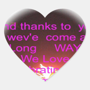 HappyBirthday voor jou Hart Sticker