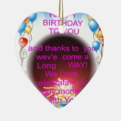 HappyBirthday voor jou Keramisch Ornament (Rechts)