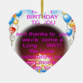 HappyBirthday voor jou Keramisch Ornament (Voorkant)