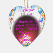 HappyBirthday voor jou Keramisch Ornament (Links)