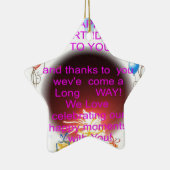 HappyBirthday voor jou Keramisch Ornament (Rechts)