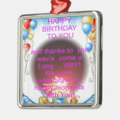 HappyBirthday voor jou Metalen Ornament (Links)
