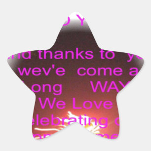 HappyBirthday voor jou Ster Sticker