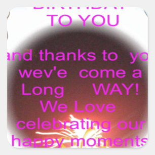 HappyBirthday voor jou Vierkante Sticker